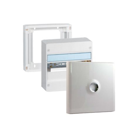 Legrand - Drivia - Coffret 1 rangu00e9e - 13 modules + Porte + Rehausse - Ref. : 401211+401371+401331