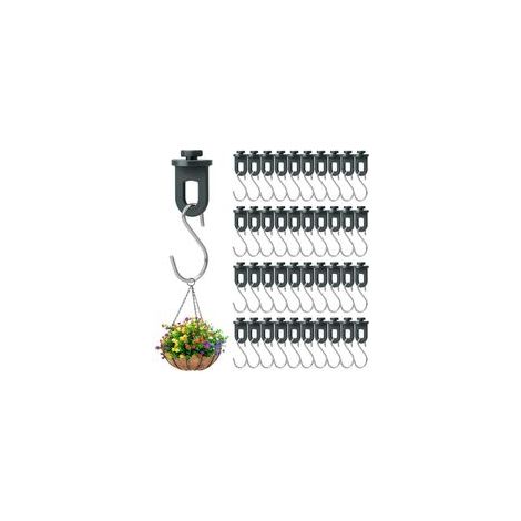 Lot de 100 accessoires de serre - 50 clips de serre + 50 crochets de suspension pour serre - Support stable pour plantes intérieures - Pour étagère intérieure, jardins de serre, pots (1/5)