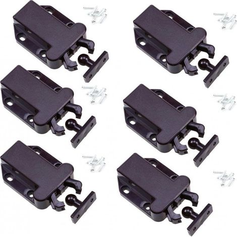 Lot de 6 verrous à pression Goodchanceuk pour placards - tiroirs non magnétiques