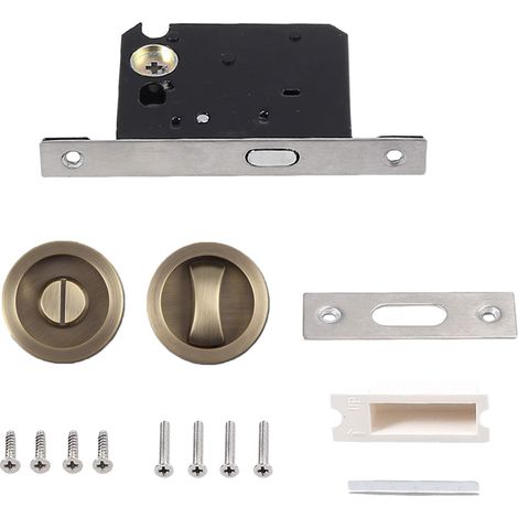 Serrure à mortaise pour porte coulissante 3 leviers mécanisme de sécurité en chromé portes intérieures et extérieures Zinc (1/3)