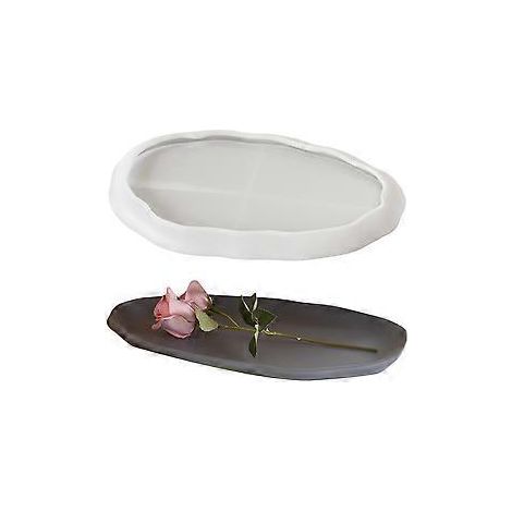 Elegant Designs Einzigartige Heimdekoration mit großer ovaler, robuster Silikonform für Harz und Beton (oval)