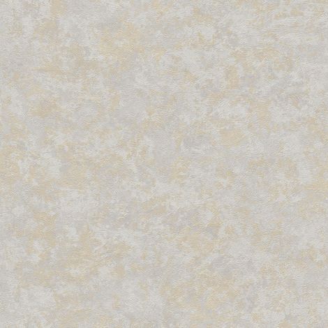 Ton-sur-ton wallpaper wall Profhome 379023 non-woven wallpaper slightly textured Ton-sur-ton matt grey gold white 5.33 m2 (57 ft2) (1/5)