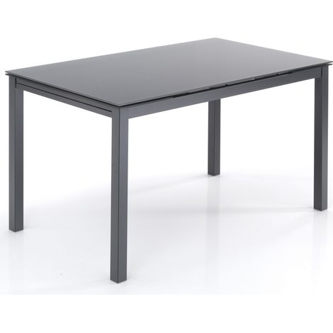 Tavolo allungabile in vetro temprato grigio cm. H.75xL.140xP.80 (1/4)