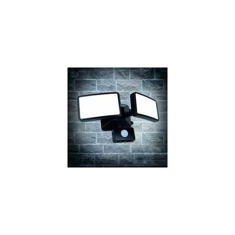 1 Projecteur LED, détecteur de mouvement réglable, double tête orientable, étanche IP65, lumière du jour, pour garage, jardin, entrée (1/5)