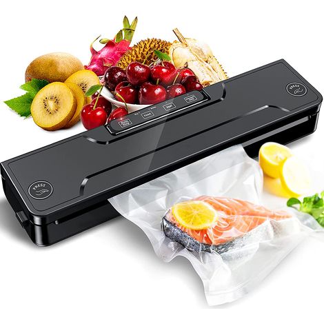Machine sous vide pour aliments, machine sous vide 5 en 1 qui conserve les aliments frais 8 fois, scelleuse de feuilles d'aluminium avec soudure de 30 cm et soudure stable (1/5)