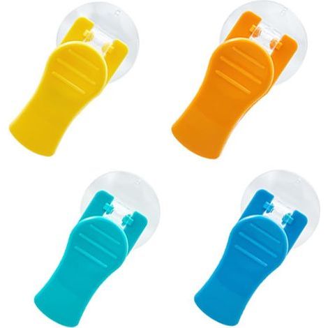 4 Pcs Windshield Ticket Holder, Parking Ticket Holder, Car Window Sun Visor Glasses Clip, Card Clip with Suction Cup (1/5)
