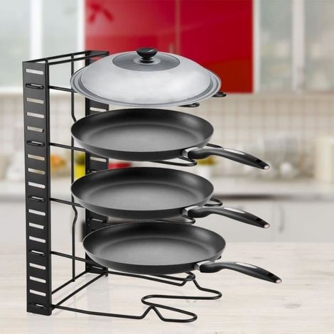 5 Couches support de rangement pour casseroles outil de cuisine (1/3)