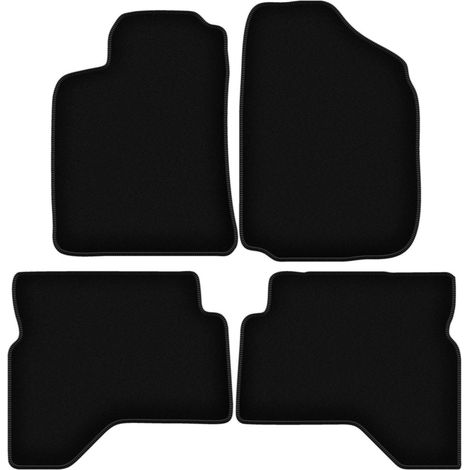 Tapis de sol en velours noir BASIC pour : Mitsubishi Pajero Sport I SUV (1996-2008) (1/5)