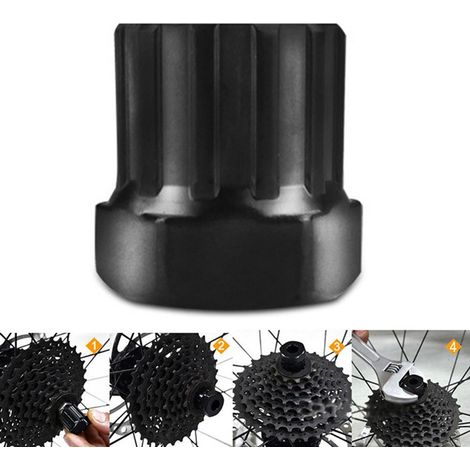 Outil multifonction 6 en 1 pour démontage de cassette de vélo avec extracteur de manivelle et extracteur de roulement inférieur - Kit de réparation 4 pièces (1/5)