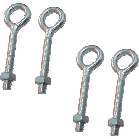 Piton à Oeil Soudé M4x30 Zingué Fixation Robuste Zinguée - Edm