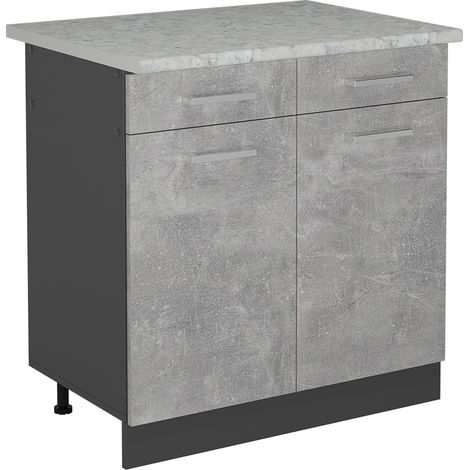 Meuble cuisine R-Line, Béton, 80cm PT Marbre, Vicco (1/5)