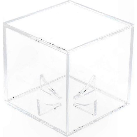 Transparente Acryl-Aufbewahrungsbox für Tennisbälle, quadratisches Etui, ideal für Sportler und Sammler. (1/3)