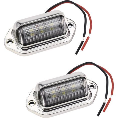 Convient pour les feux de plaque d'immatriculation à 6 LED 12-24 V, les éclairages de passerelle de navire, les feux de camping-car et de remorque