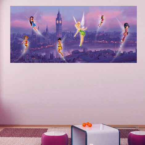 Poster géant Fée Clochette à Londres Disney Fairies intisse 202X90 CM (1/4)