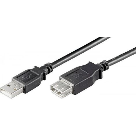 Microconnect USB2.0, M/F, 0,3 m Cavo USB 0,3 m 2,0 USB A Nero