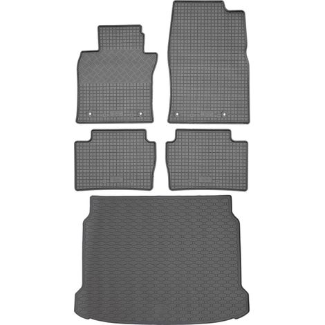 Mazda 3 IV (BP) Hatchback desde marzo de 2019: juego de alfombrillas de goma para coche + alfombrilla para maletero. (1/5)