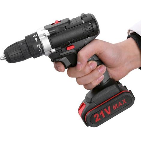 Perceuse-Visseuse Sans Fil - - 21V - 2 Batteries 1300mAh - 28 N.m - Éclairage LED (1/5)