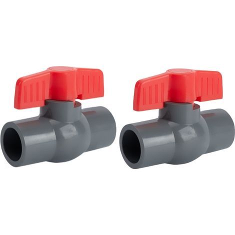 Valvola a sfera in PVC, valvola a sfera in plastica (20 mm) aesap thsinde 2 pezzi (1/2)