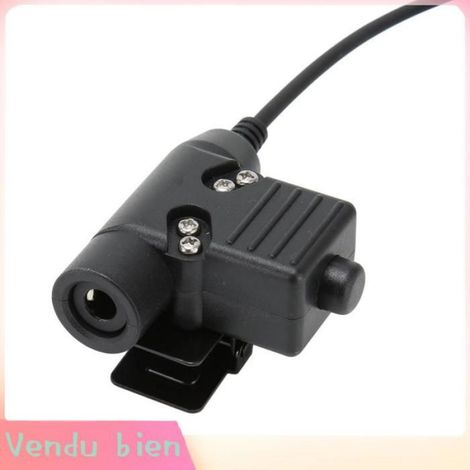 Adaptateur de casque Radio talkie-walkie, prise Audio 3.5mm, longueur de câble de 90cm, adaptateur PTT, adaptateur de prise de (1/4)