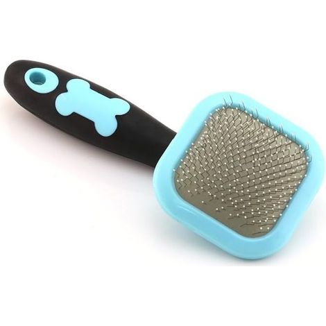 Brosse à picots, brosse de nettoyage douce pour chiens, brosse à poils pour chiens de petite taille (chiots, yorkshires, caniches, lapins, chats) (1/5)