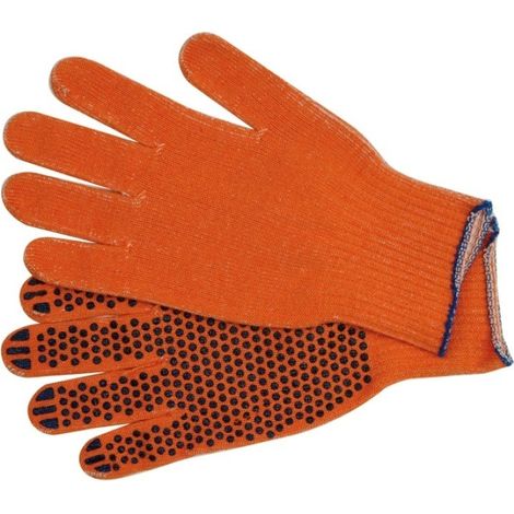 Arbeitshandschuhe, Gartenhandschuhe, Baumwolle, mit PVC-Noppen Gr. 8 (1/3)