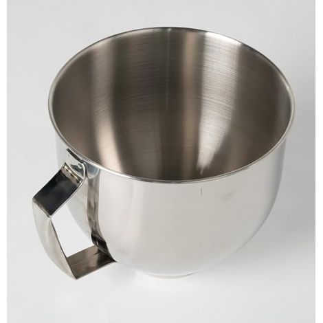 Bol mélangeur en acier inoxydable de 5 l pour robot de cuisine KM50, grand bol mélangeur en acier inoxydable pour mixeur sur pied KM50, robuste et passe au lave-vaisselle (1/2)