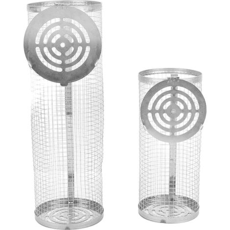 Lot de 2 paniers à barbecue en acier inoxydable, cages roulantes pour légumes et fruits de mer (1/5)