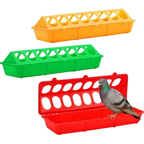 Abreuvoir à Poulet 3 Pièces - Mangeoire Durable avec Couvercle Rabattable pour Volaille (1/5)