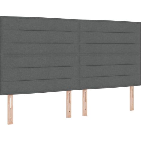 Maison Exclusive - Testiera LED con strisce LED Grigio scuro 180 cm Tessuto