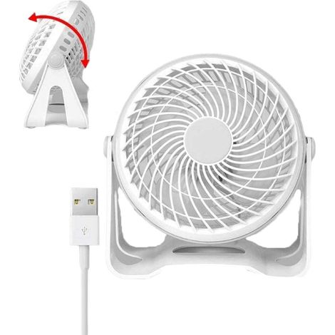 Mini ventilatore da scrivania tavolo alimentazione USB per pc computer portatile  flusso di aria fresca 2 velocità (1/5)