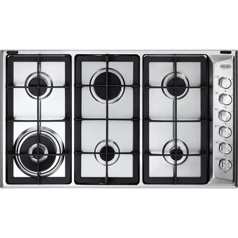 De'Longhi PLI 69 GHD Plaque de cuisson encastrable en acier inoxydable 86 cm Gaz 6 brûleurs