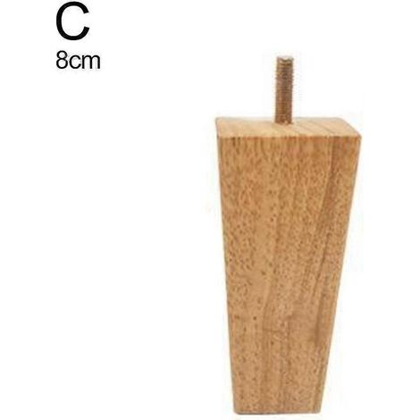 Ensemble canapé, table basse, meubles et repose-pieds en bois massif, style scandinave, 8 cm (1/5)