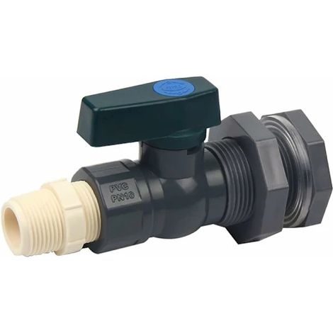 Filiyano – adaptateur de tuyau pour – Traversée de cloison en PVC de 3/4 pouce avec adaptateur de tuyau pour réservoir d'eau de pluie (1/5)