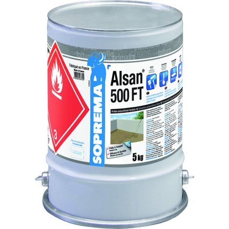 Soprema – Résine polyuréthane transparente 5 kg – Finition pour bois dur et teck – Application en espaces confinés – ALSAN 500 FT