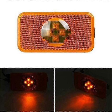 unidades de luz de posición lateral LED de 24 V para coche/camión, lámpara indicadora ámbar de 4 LED para camiones Volvo FM/FH Edition 0703 (1/3)