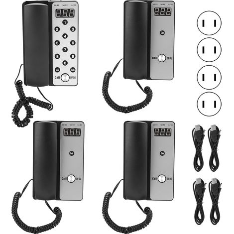 Interphone sans fil 1 poste maître 3 extensions pour communication domestique hôtelière département 100-240V prise US (1/5)