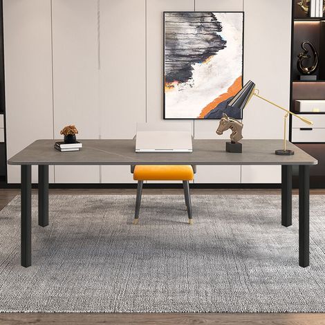 Lot de 4 Pied de Table en Acier Profil Carré 40x40 mm, Hauteur: 90 cm,pour meubles et bureau, design industriel pieds de meuble-Noir (1/5)