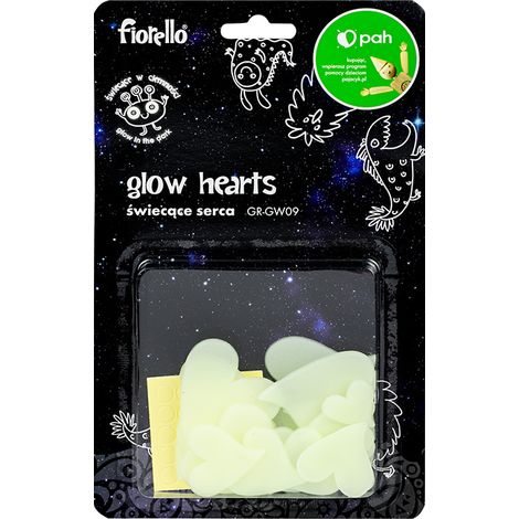 Surtido de adornos fluorescentes en forma de corazón, 24 piezas fiorello GR-GW09 (1/2)