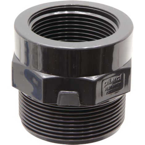 Conector de manguito reductor, rosca externa de 3/8" y rosca interna para línea de goteo. (1/3)