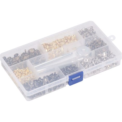 Kit de 240 rivets tubulaires en acier pour assemblage et réparations, avec pince de pose incluse (1/5)