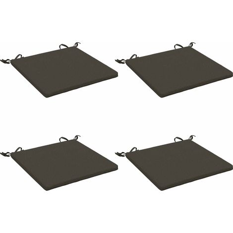 4-teilige Sitzkissen SOEST 4 stk. 100 % Polyester Anthrazit vidaXL