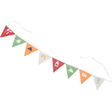 Fanion multicolore résistant à l'usure, drapeau triangulaire d'extérieur pour la décoration de jardin. (1/5)
