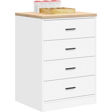 vidaXL Garage Storage Cabinet White 60x51x85 cm Solid Wood Pine (1/5)
