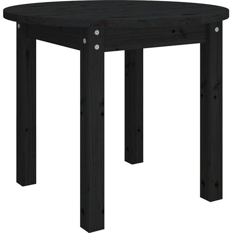 Maison Exclusive - Tavolino da Salotto Nero Ø 55x45 cm in Legno Massello di Pino (1/5)