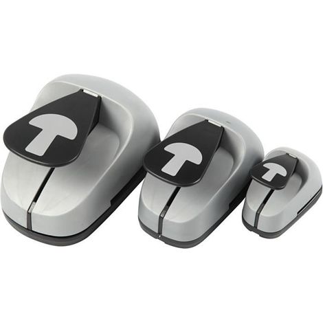 Creotime poinçons de chiffres 25/50/75 mm champignon 3 pcs gris