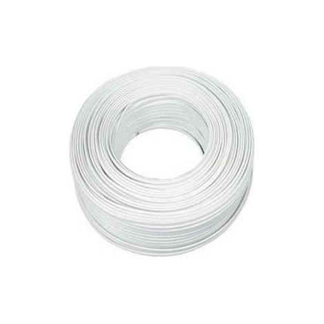 Cable eléctrico manguera plana 2x1,00mm 100 m blanco