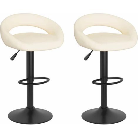 Maison Exclusive - Barhocker 2 Stk. Creme Samt (1/5)