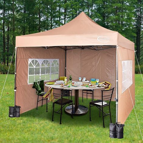 MAXIMUS Heavy Duty Gazebo 3x3m Pop Up Commercial Gazebo Market Stall Marquee WS BEIGE (1/5)