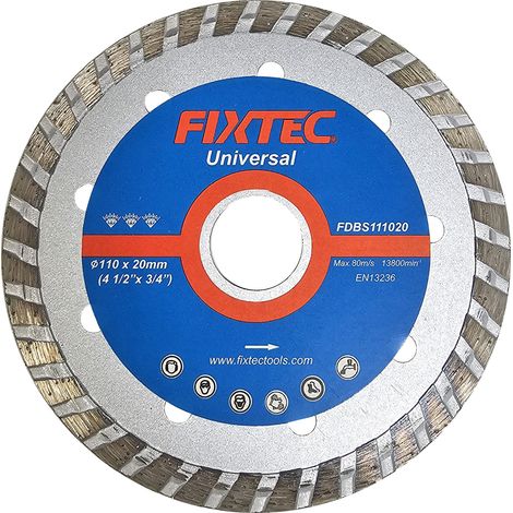 Disque diamant scie a carrelage 110x20x7x1.6 pour coupe sec et eau