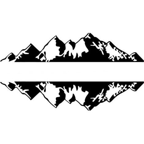 Montagne Autocollant pour Capot de Voiture,Auto Autocollant Graphique Vinyle Decal Décoration Automatique Autocollant pour Coffre de Porte Latérale de Carrosserie Véhicule VR Tout-terrain SUV, (1/4)